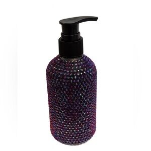 HANDMADE Purple Bedazzled Pump Bottle